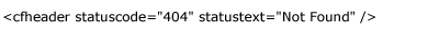 ColdFusion 404 code