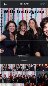 Cropped photo with Instagram