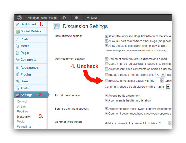 WordPress Dashboard