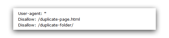 Disallow Example