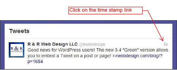Twitter URL - Time Stamp