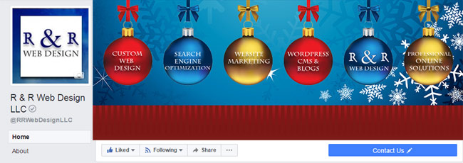 Example of holiday Facebook cover photo
