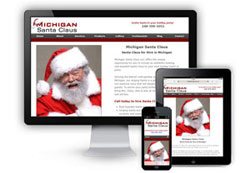 Example of mobile-friendly website - Michigan Santa Claus LLC