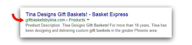 Example of breadcrumbs in Google's Desktop search results