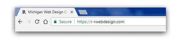 Green secured padlock in Google Chrome