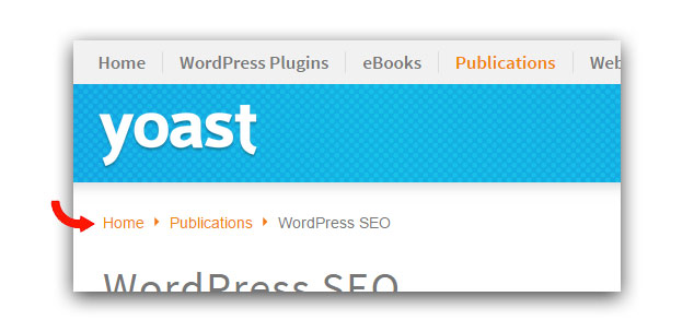 Yoast breadcrumbs example